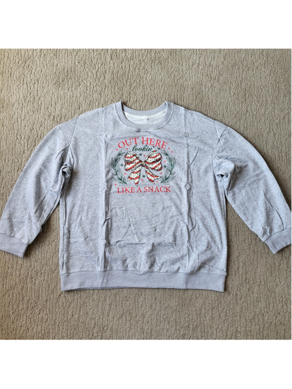 Women’s Plus Size Christmas Tree Bow Pullover Crewneck Sweatshirt –Size 2XL–NWOT - Picture 2 of 9